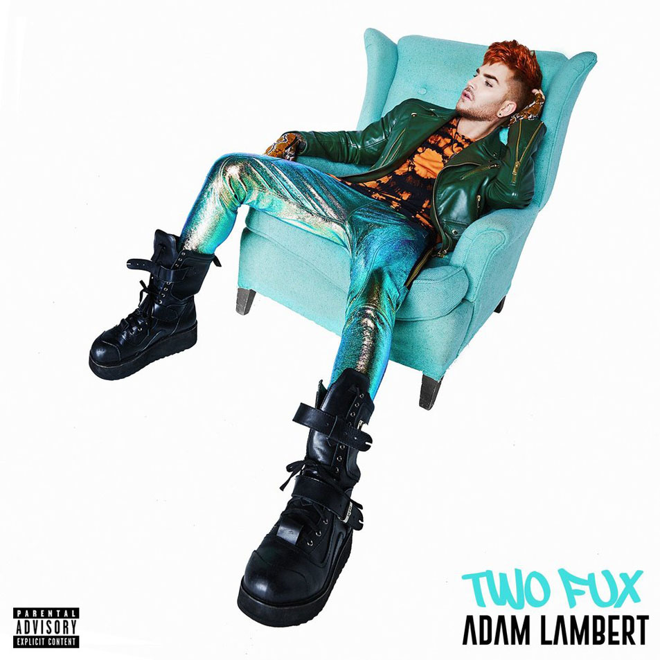 Cartula Frontal de Adam Lambert - Two Fux (Cd Single)