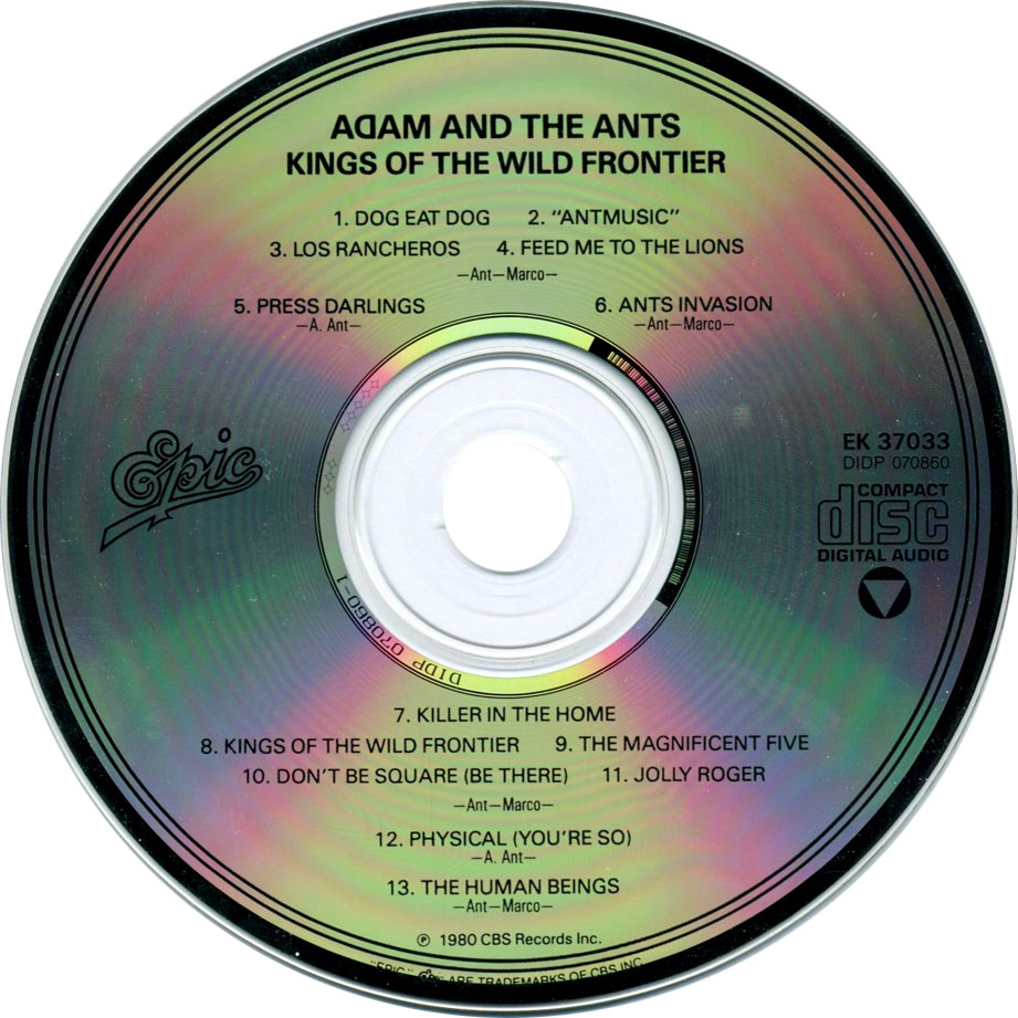 Cartula Cd de Adam & The Ants - Kings Of The Wild Frontier