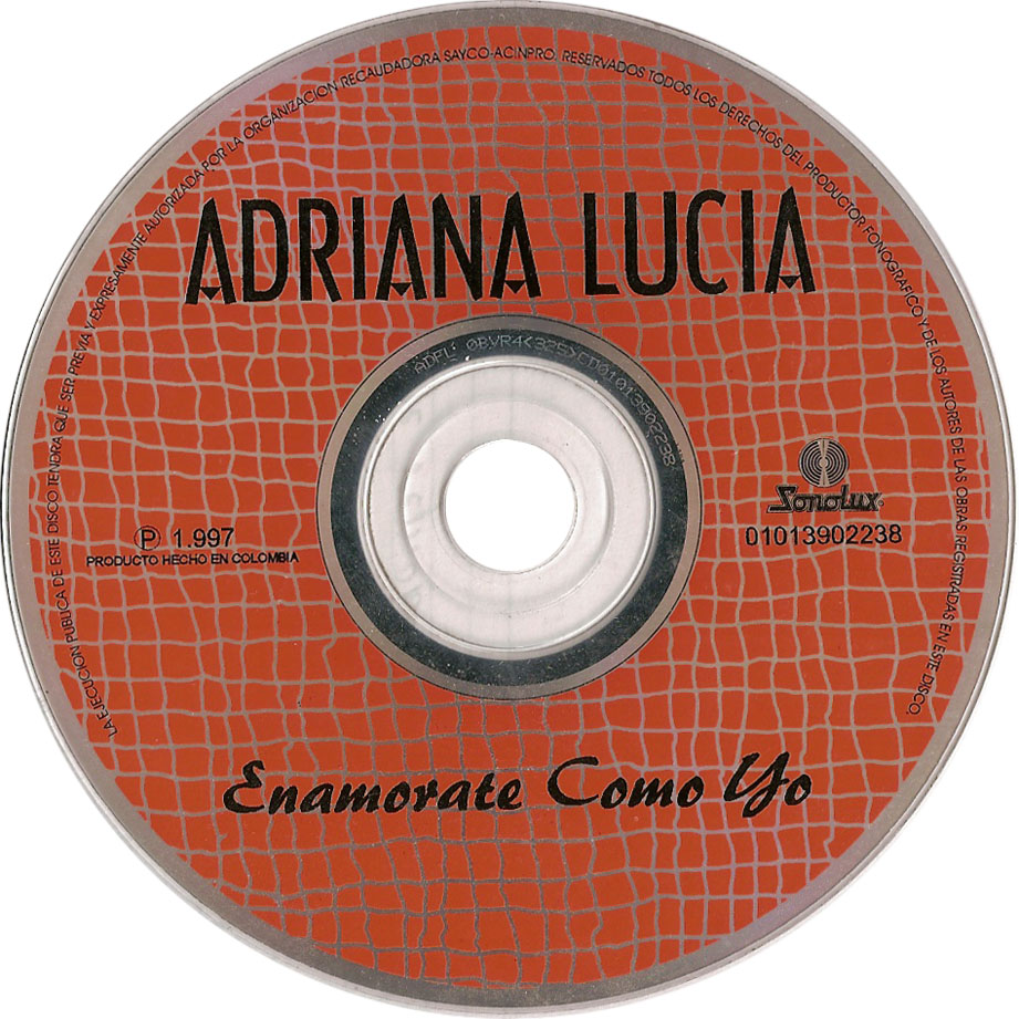 Cartula Cd de Adriana Lucia - Enamorate Como Yo