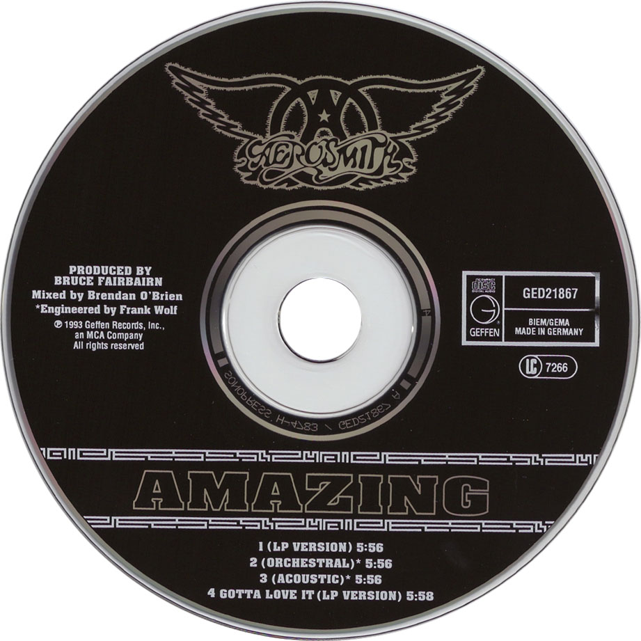 Cartula Cd de Aerosmith - Amazing (Cd Single)