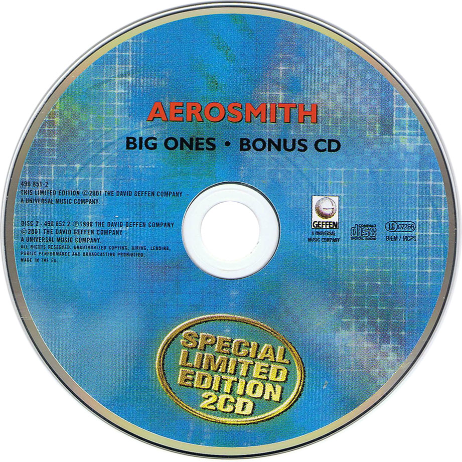 Cartula Cd2 de Aerosmith - Big Ones (Special Edition)