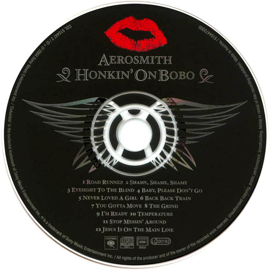 Cartula Cd de Aerosmith - Honkin' On Bobo