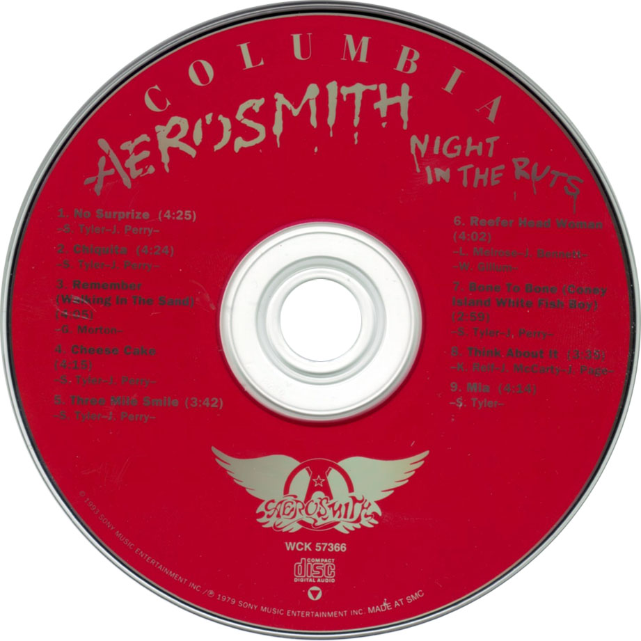 Cartula Cd de Aerosmith - Night In The Ruts