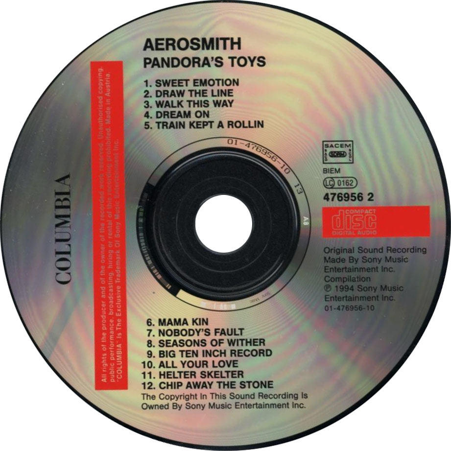 Cartula Cd de Aerosmith - Pandora's Toys