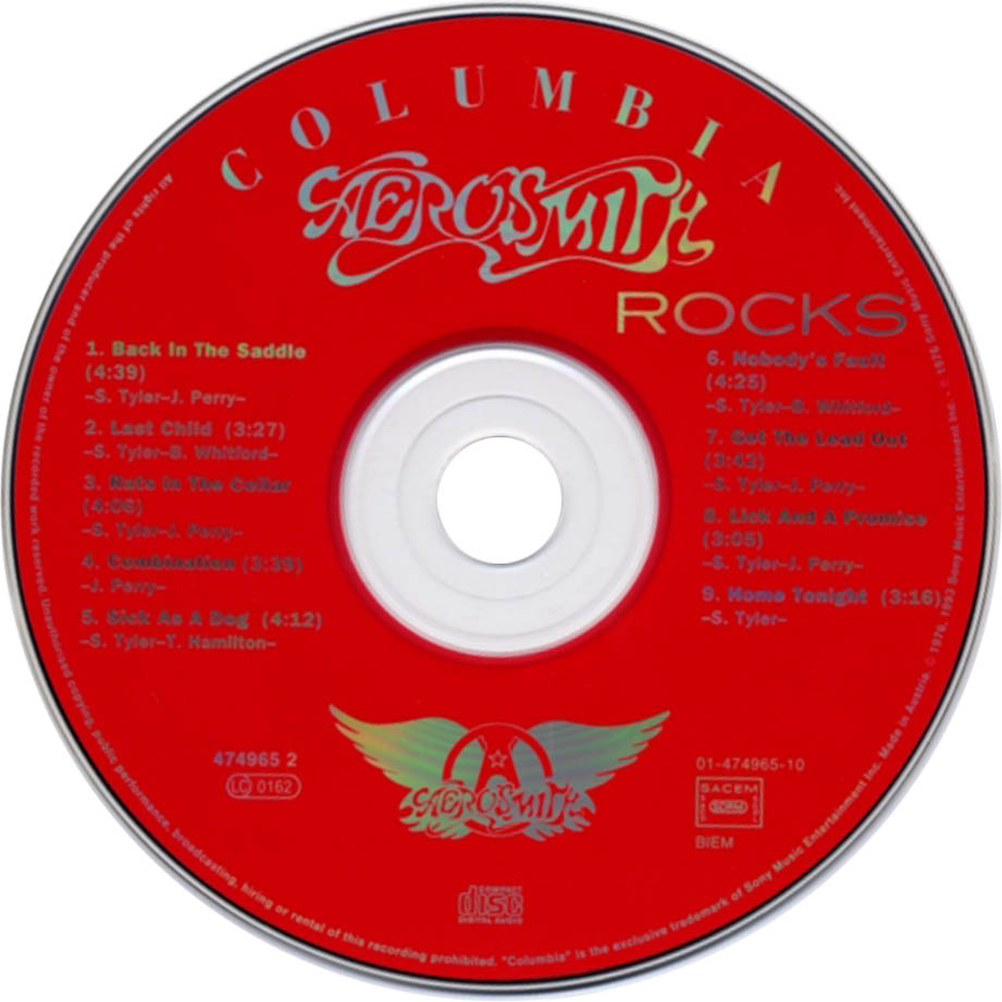 Cartula Cd de Aerosmith - Rocks