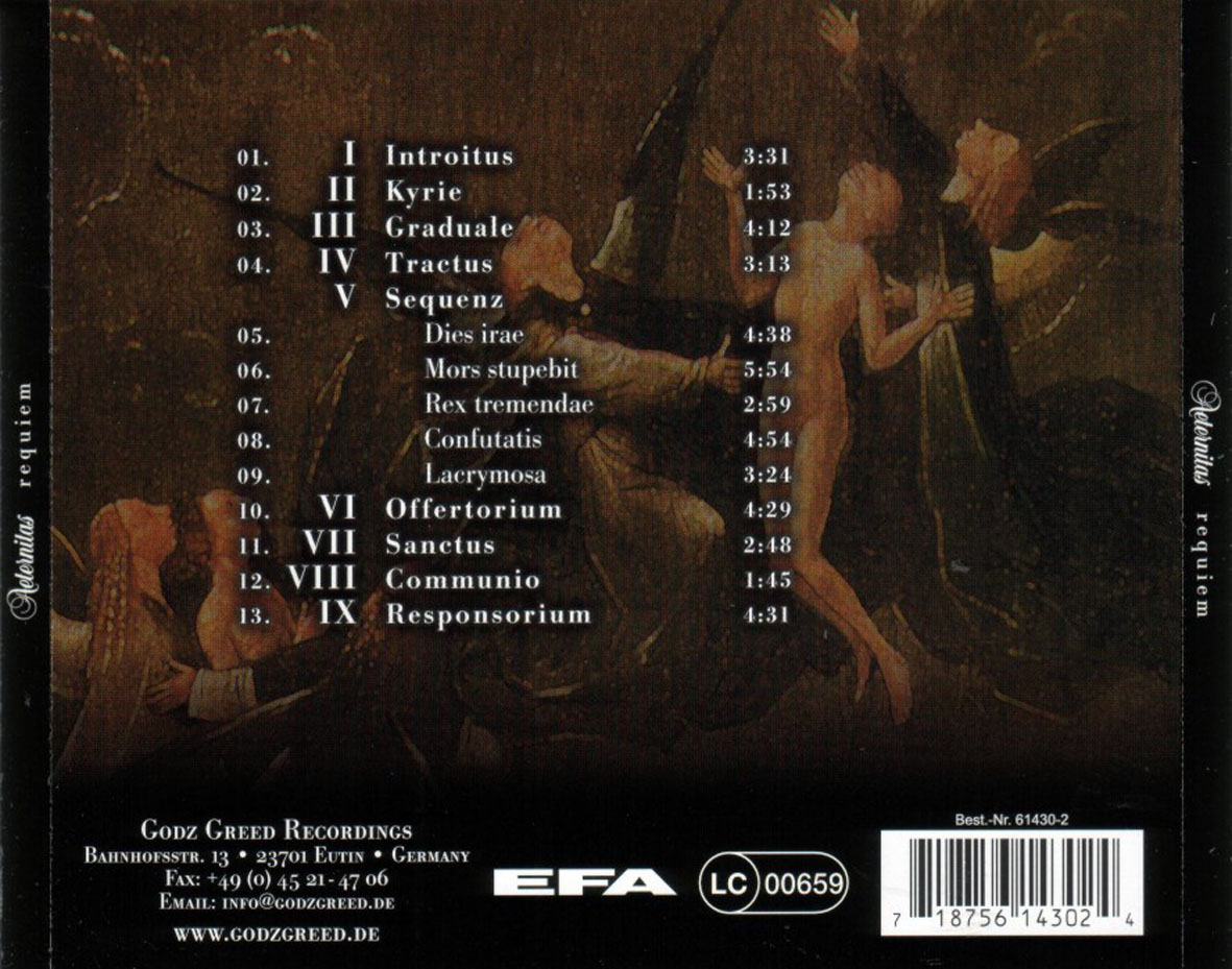 Cartula Trasera de Aeternitas - Requiem
