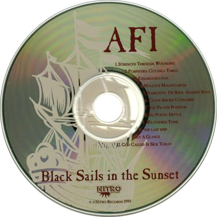Cartula Cd de Afi - Black Sails In The Sunset