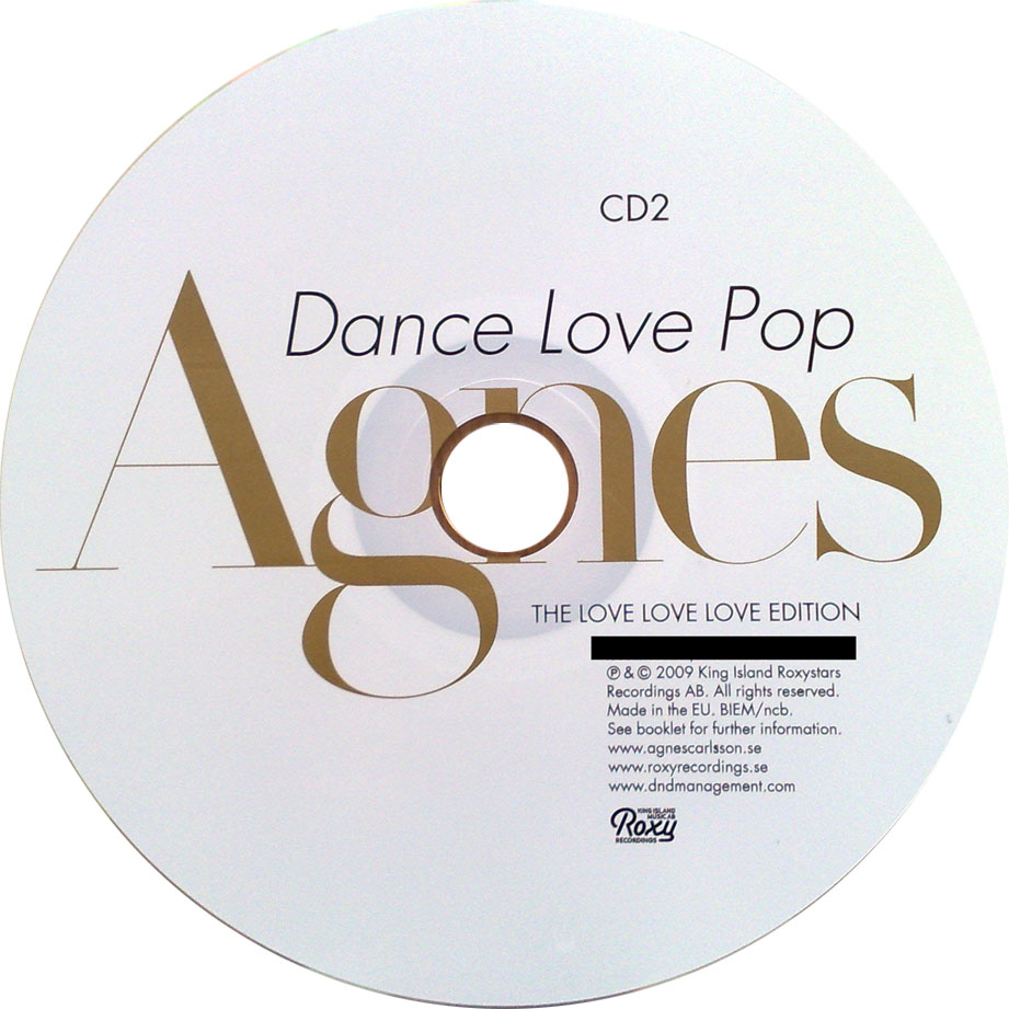 Cartula Cd2 de Agnes - Dance Love Pop (The Love Love Love Edition)