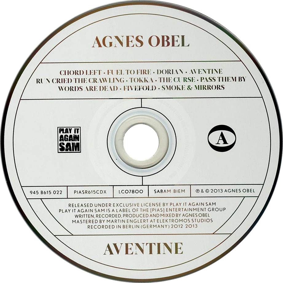 Cartula Cd de Agnes Obel - Aventine