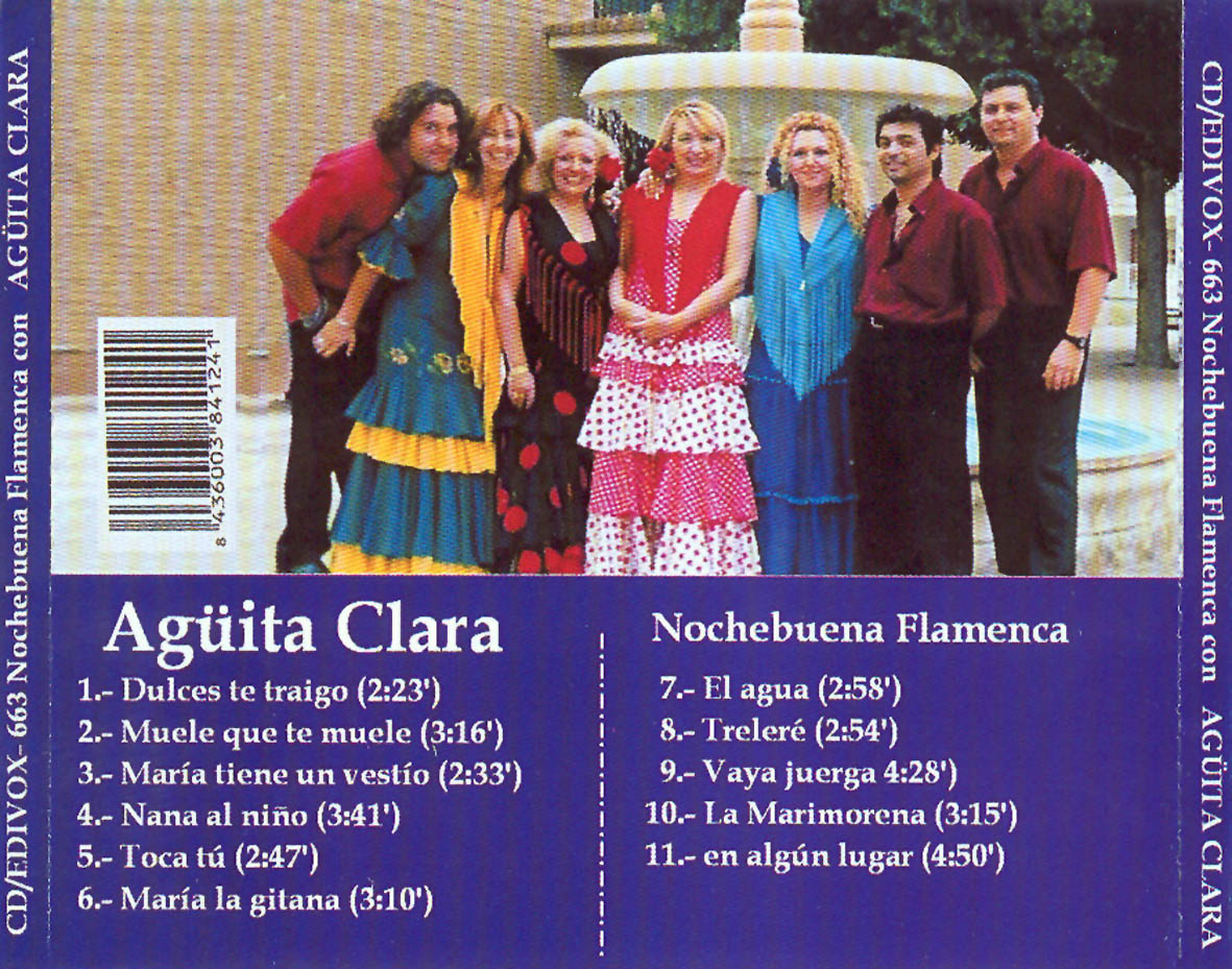 Cartula Trasera de Agita Clara - Nochebuena Flamenca