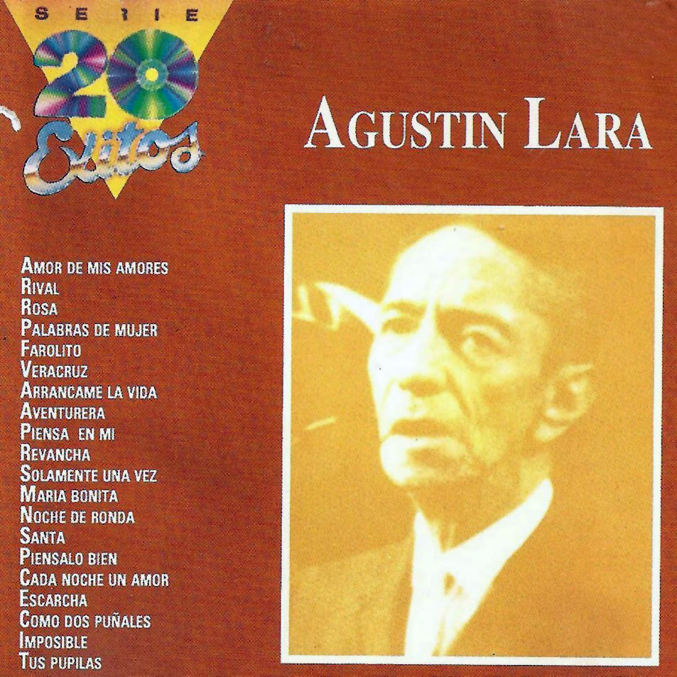 Cartula Frontal de Agustin Lara - 20 Exitos