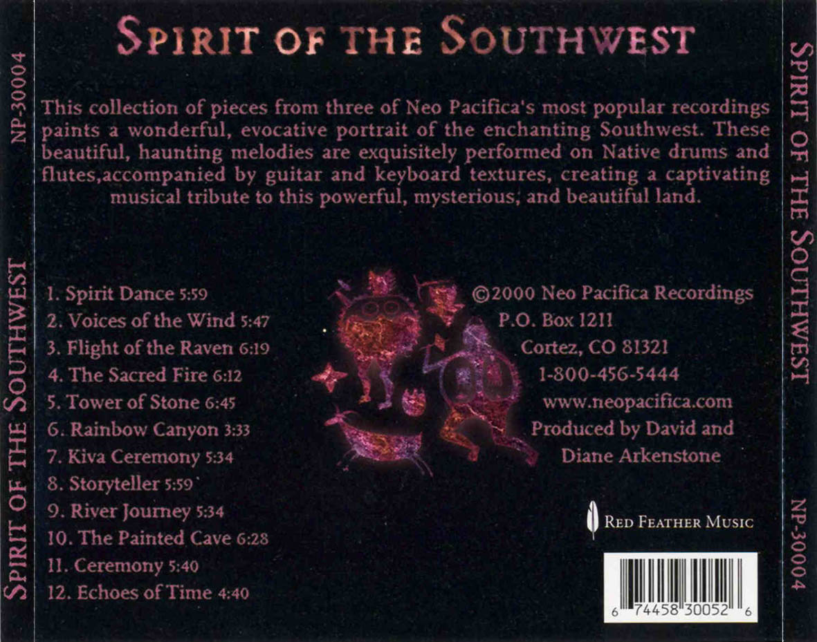 Cartula Trasera de Ah*nee*mah - Spirit Of The Southwest