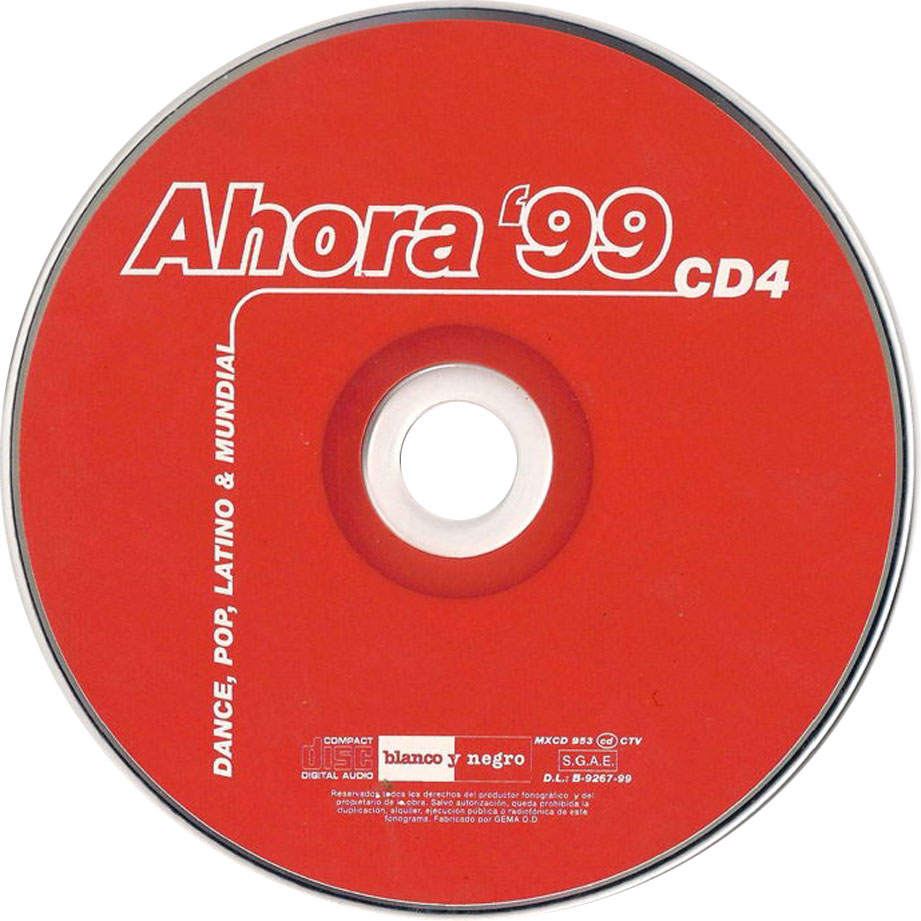 Cartula Cd4 de Ahora '99