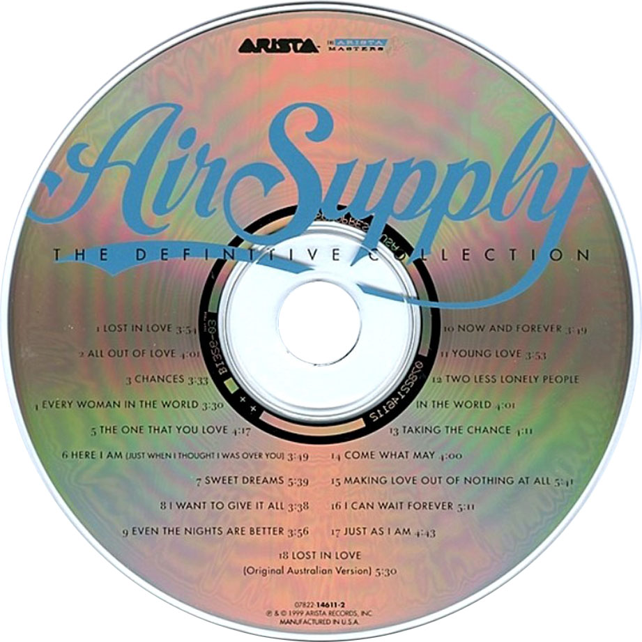Cartula Cd de Air Supply - The Definitive Collection