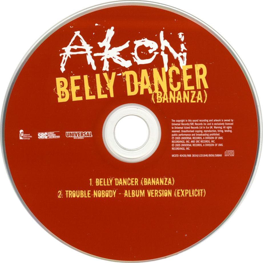 Cartula Cd de Akon - Belly Dancer (Bananza) (Cd Single)