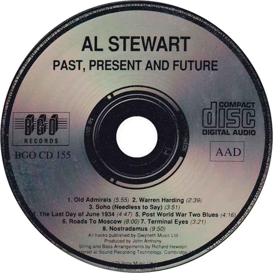 Cartula Cd de Al Stewart - Past, Present & Future
