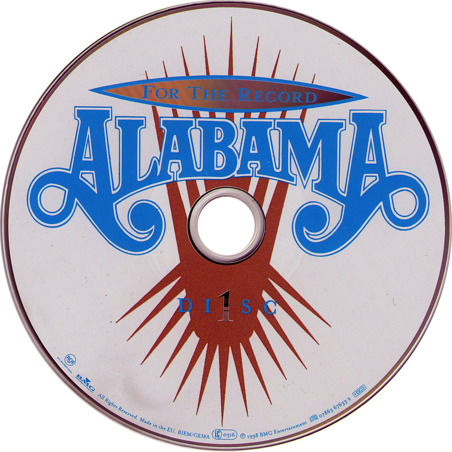 Cartula Cd1 de Alabama - For The Record