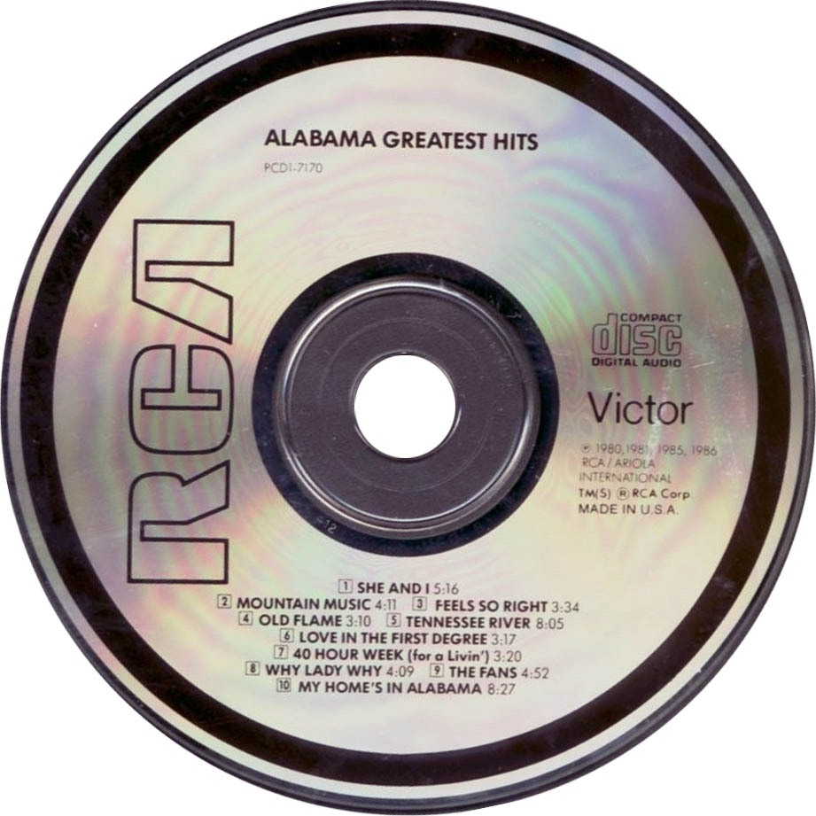 Cartula Cd de Alabama - Greatest Hits