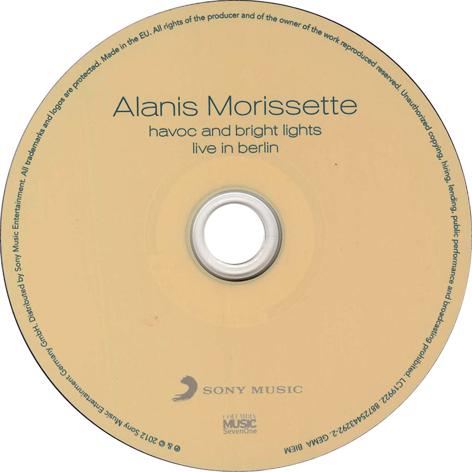 Cartula Cd2 de Alanis Morissette - Havoc And Bright Lights (Deluxe Edition)