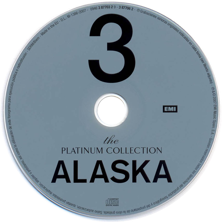 Cartula Cd3 de Alaska - The Platinum Collection