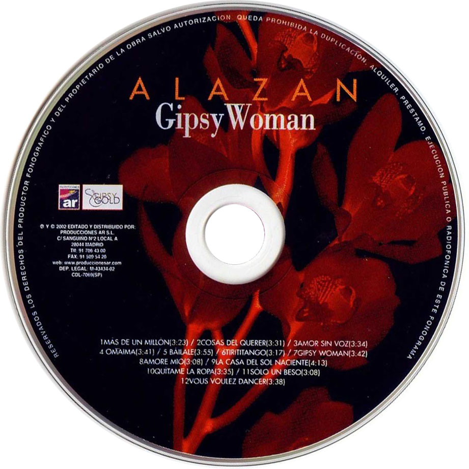 Cartula Cd de Alazan - Gipsy Woman