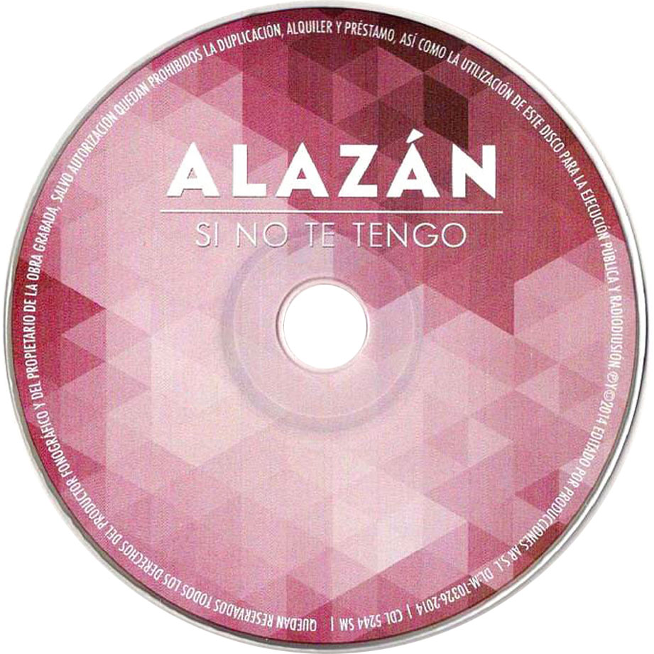 Cartula Cd de Alazan - Si No Te Tengo Y Grandes Exitos