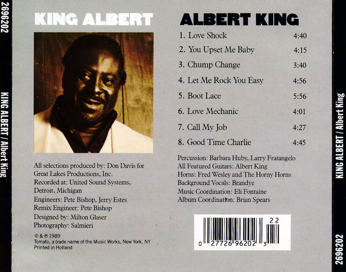 Cartula Trasera de Albert King - King Albert