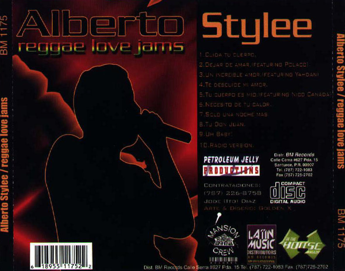 Cartula Trasera de Alberto Stylee - Reggae Love Jams