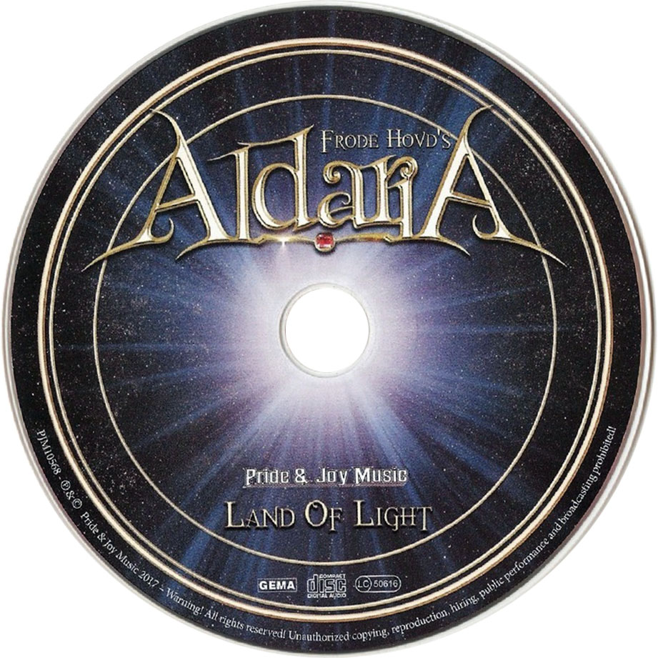 Cartula Cd de Aldaria - Land Of Light