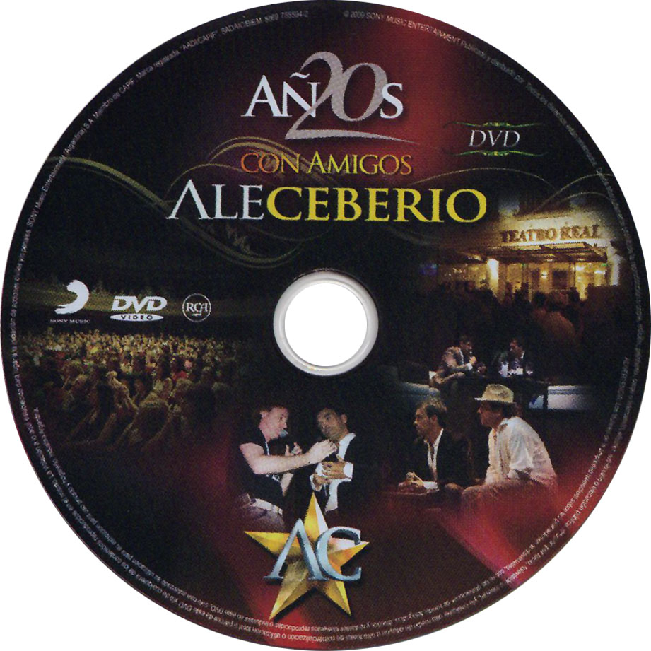 Cartula Dvd de Ale Ceberio - 20 Aos Con Amigos (Dvd)