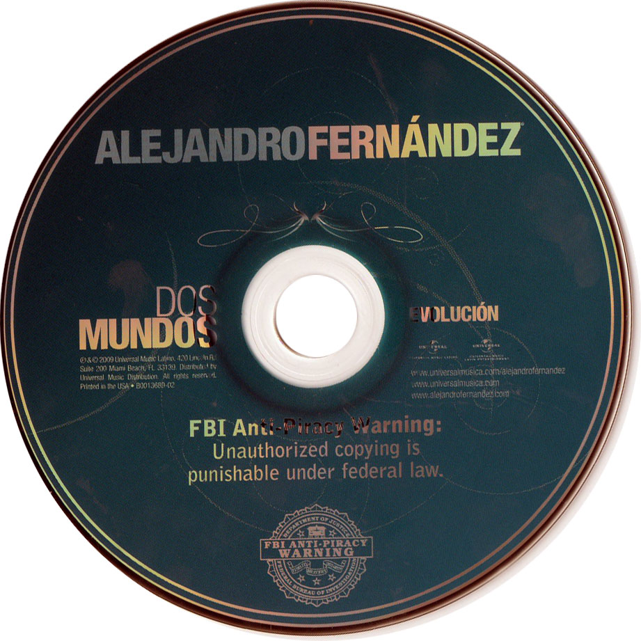 Cartula Cd de Alejandro Fernandez - Dos Mundos: Evolucion