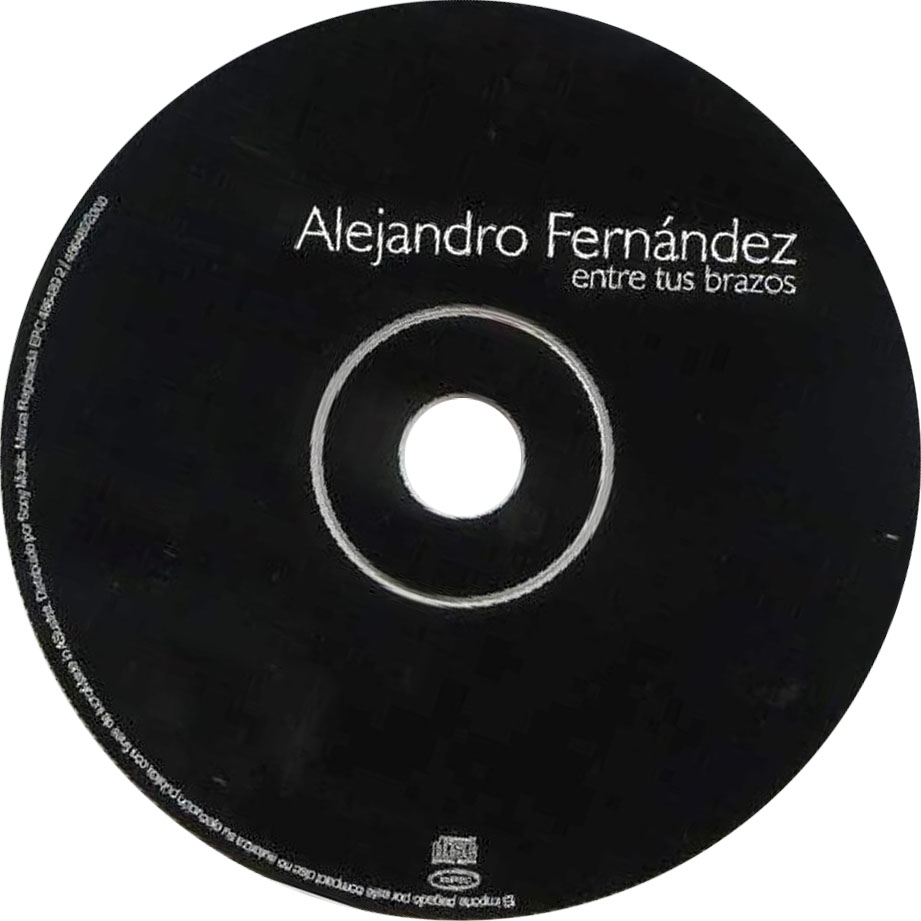 Cartula Cd de Alejandro Fernandez - Entre Tus Brazos
