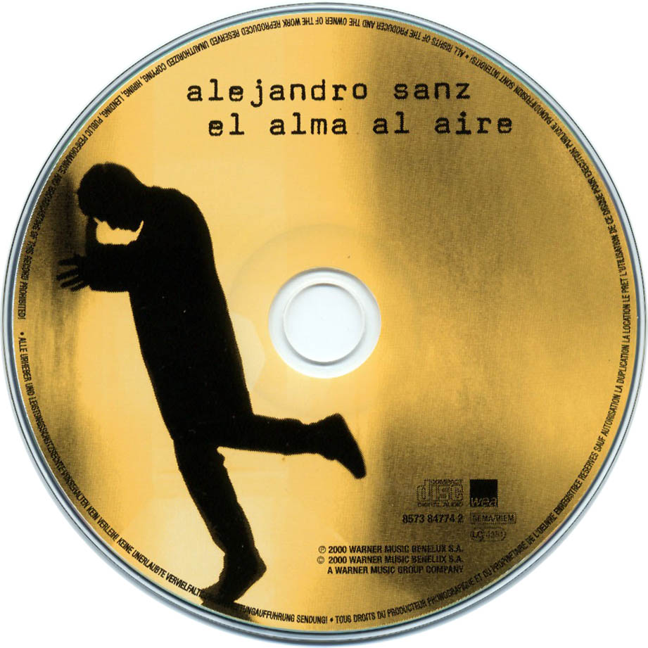 Cartula Cd de Alejandro Sanz - El Alma Al Aire