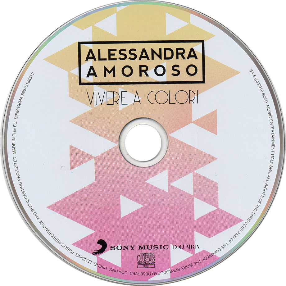 Cartula Cd de Alessandra Amoroso - Vivere A Colori