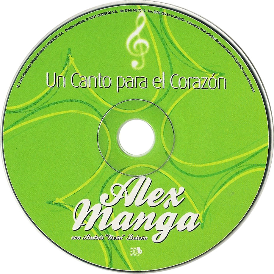 Cartula Cd de Alex Manga & Andres Neno Beleo - Un Canto Para El Corazon