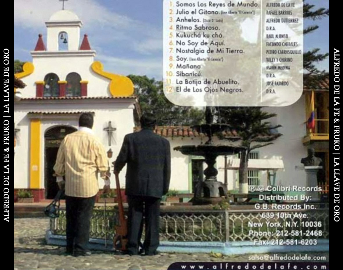 Cartula Trasera de Alfredo De La Fe & Fruko - La Llave De Oro
