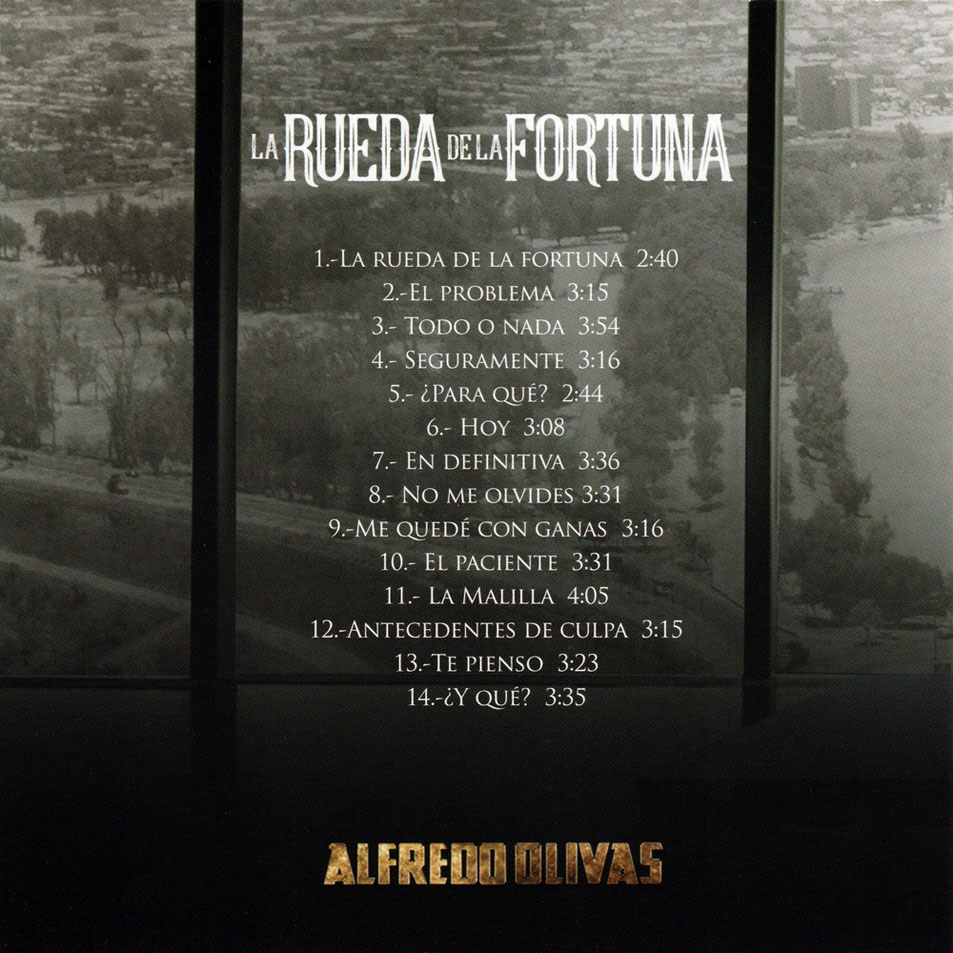 Cartula Interior Frontal de Alfredo Olivas - La Rueda De La Fortuna
