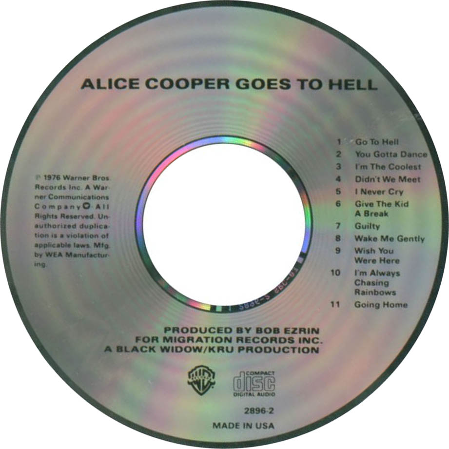 Cartula Cd de Alice Cooper - Alice Cooper Goes To Hell