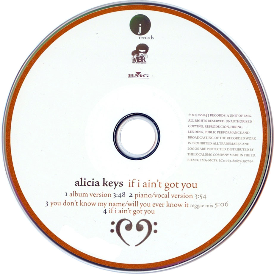 Cartula Cd de Alicia Keys - If I Ain't Got You (Cd Single)