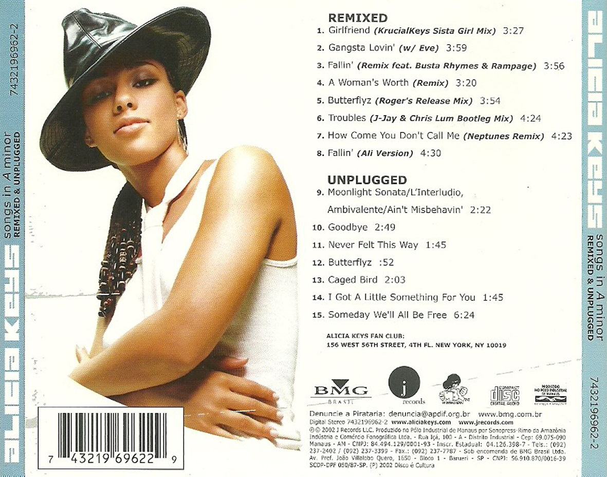 Cartula Trasera de Alicia Keys - Songs In A Minor (Remixed & Unplugged)