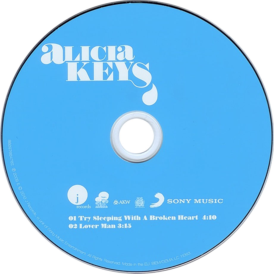 Cartula Cd de Alicia Keys - Try Sleeping With A Broken Heart (Cd Single)