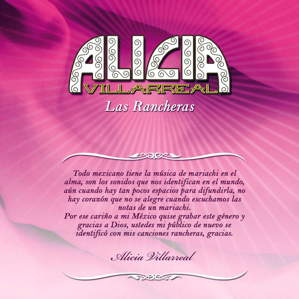 Cartula Frontal de Alicia Villarreal - Las Rancheras