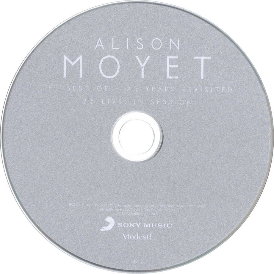 Cartula Cd2 de Alison Moyet - The Best Of Alison Moyet: 25 Years Revisited
