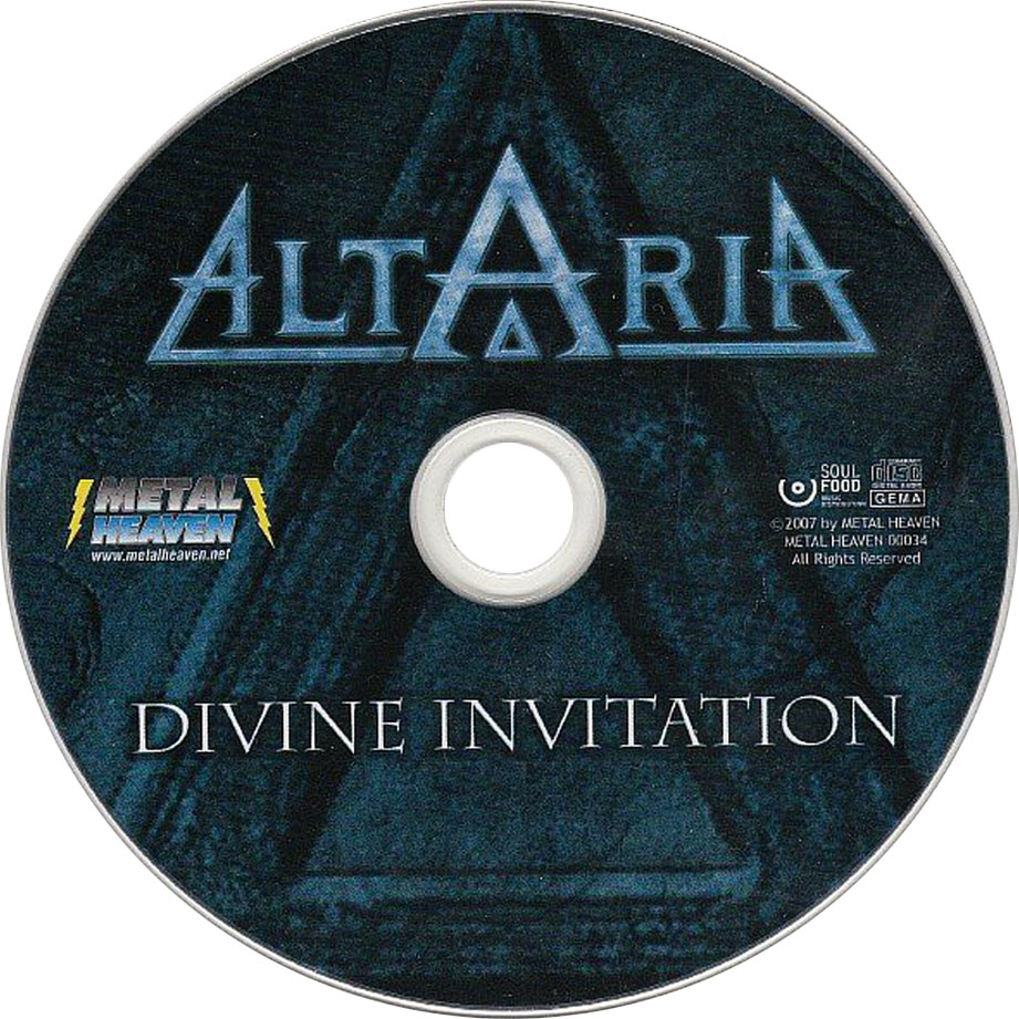 Cartula Cd de Altaria - Divine Invitation
