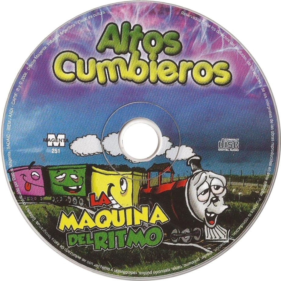 Cartula Cd de Altos Cumbieros - La Maquina Del Ritmo