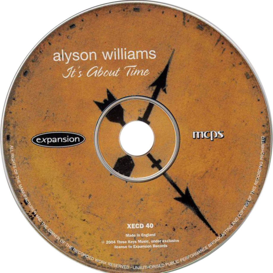 Cartula Cd de Alyson Williams - It's About Time