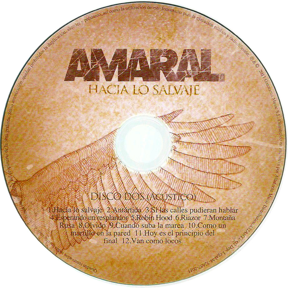 Cartula Cd2 de Amaral - Hacia Lo Salvaje (Edicion Deluxe)