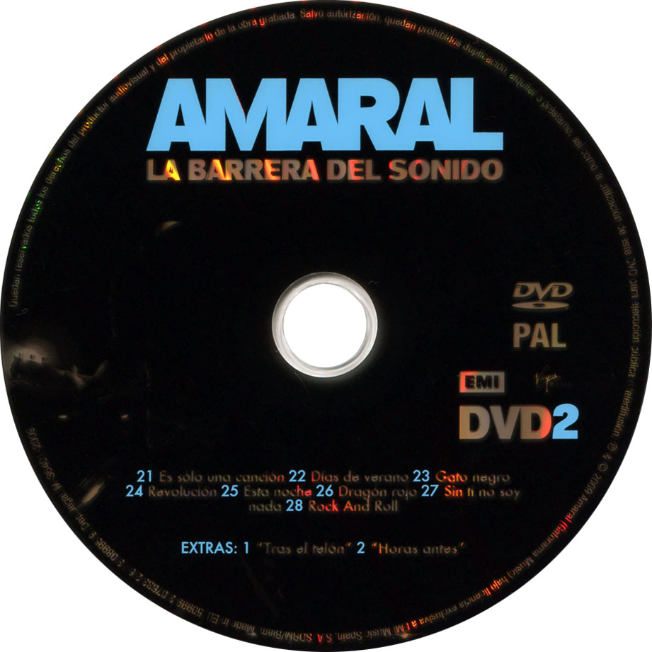 Cartula Dvd2 de Amaral - La Barrera Del Sonido