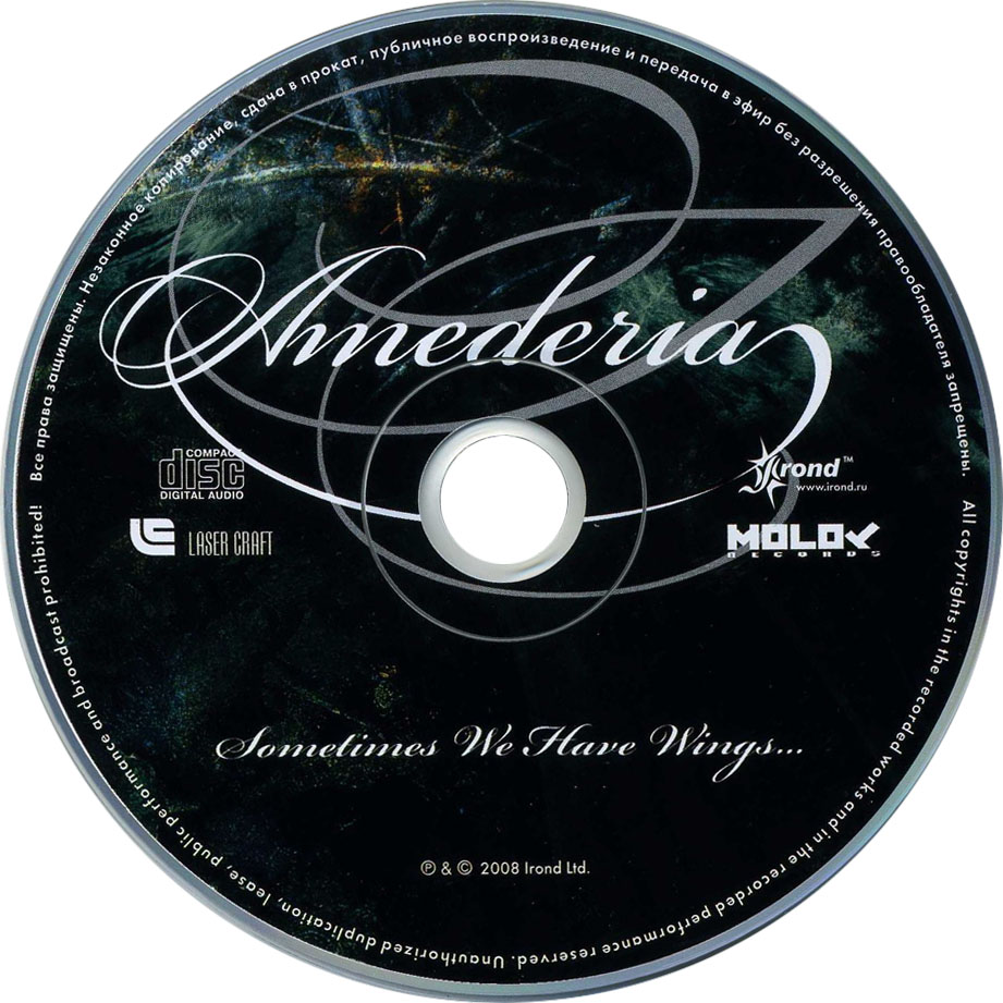 Cartula Cd de Amederia - Sometimes We Have Wings