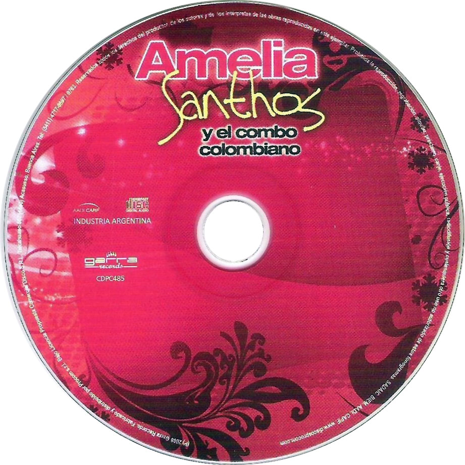 Cartula Cd de Amelia Santhos - Uno Mas